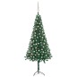 Künstlicher Eck-Weihnachtsbaum LEDs & Kugeln Grün 240 cm PVC Künstlicher Eck-Weihnachtsbaum LEDs & Kugeln Grün 240 cm PVC