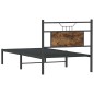 vidaXL Bettgestell ohne Matratze Räuchereiche 80x200 cm Holzwerkstoff vidaXL Bettgestell ohne Matratze Räuchereiche 80x200 cm Holzwerkstoff