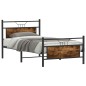 vidaXL Bettgestell ohne Matratze Räuchereiche 100x190 cm Holzwerkstoff vidaXL Bettgestell ohne Matratze Räuchereiche 100x190 cm Holzwerkstoff