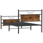 vidaXL Bettgestell ohne Matratze Räuchereiche 100x190 cm Holzwerkstoff vidaXL Bettgestell ohne Matratze Räuchereiche 100x190 cm Holzwerkstoff