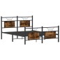vidaXL Bettgestell ohne Matratze Räuchereiche 137x190 cm Holzwerkstoff vidaXL Bettgestell ohne Matratze Räuchereiche 137x190 cm Holzwerkstoff