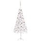 Künstlicher Eck-Weihnachtsbaum LEDs & Kugeln Weiß 210 cm PVC Künstlicher Eck-Weihnachtsbaum LEDs & Kugeln Weiß 210 cm PVC