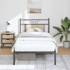 vidaXL Bettgestell ohne Matratze Sonoma-Eiche 80x200 cm Holzwerkstoff