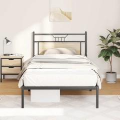 vidaXL Bettgestell ohne Matratze Sonoma-Eiche 107x203 cm Holzwerkstoff