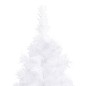 Künstlicher Eck-Weihnachtsbaum LEDs & Kugeln Weiß 210 cm PVC Künstlicher Eck-Weihnachtsbaum LEDs & Kugeln Weiß 210 cm PVC