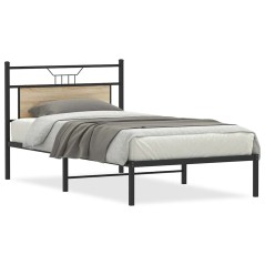vidaXL Bettgestell ohne Matratze Sonoma-Eiche 107x203 cm Holzwerkstoff