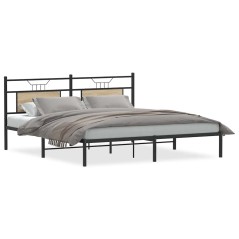 vidaXL Bettgestell ohne Matratze Sonoma-Eiche 160x200 cm Holzwerkstoff