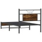 vidaXL Bettgestell ohne Matratze Räuchereiche 75x190 cm Holzwerkstoff vidaXL Bettgestell ohne Matratze Räuchereiche 75x190 cm Holzwerkstoff
