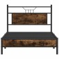 vidaXL Bettgestell ohne Matratze Räuchereiche 100x200 cm Holzwerkstoff vidaXL Bettgestell ohne Matratze Räuchereiche 100x200 cm Holzwerkstoff