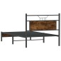 vidaXL Bettgestell ohne Matratze Räuchereiche 100x200 cm Holzwerkstoff vidaXL Bettgestell ohne Matratze Räuchereiche 100x200 cm Holzwerkstoff