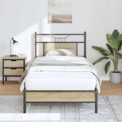 vidaXL Bettgestell ohne Matratze Sonoma-Eiche 80x200 cm Holzwerkstoff