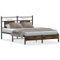 vidaXL Bettgestell ohne Matratze Räuchereiche 140x200 cm Holzwerkstoff vidaXL Bettgestell ohne Matratze Räuchereiche 140x200 cm Holzwerkstoff