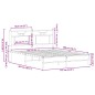 vidaXL Bettgestell ohne Matratze Räuchereiche 140x200 cm Holzwerkstoff vidaXL Bettgestell ohne Matratze Räuchereiche 140x200 cm Holzwerkstoff