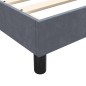 vidaXL Boxspringbett mit Matratze Dunkelgrau 90x220 cm Samt vidaXL Boxspringbett mit Matratze Dunkelgrau 90x220 cm Samt