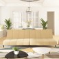 vidaXL Schlafsofa 2-Sitzer Creme Samt vidaXL Schlafsofa 2-Sitzer Creme Samt