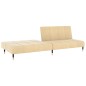 vidaXL Schlafsofa 2-Sitzer Creme Samt vidaXL Schlafsofa 2-Sitzer Creme Samt