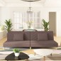 vidaXL Schlafsofa 2-Sitzer mit 2 Kissen Taupe Stoff vidaXL Schlafsofa 2-Sitzer mit 2 Kissen Taupe Stoff