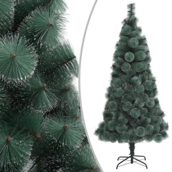 Künstlicher Weihnachtsbaum LEDs & Kugeln Grün 120 cm PVC & PE