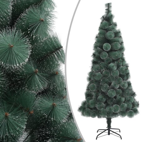 Künstlicher Weihnachtsbaum LEDs & Kugeln Grün 120 cm PVC & PE