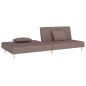 vidaXL Schlafsofa 2-Sitzer mit 2 Kissen Taupe Stoff vidaXL Schlafsofa 2-Sitzer mit 2 Kissen Taupe Stoff