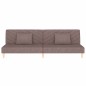 vidaXL Schlafsofa 2-Sitzer mit 2 Kissen Taupe Stoff vidaXL Schlafsofa 2-Sitzer mit 2 Kissen Taupe Stoff