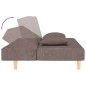 vidaXL Schlafsofa 2-Sitzer mit 2 Kissen Taupe Stoff vidaXL Schlafsofa 2-Sitzer mit 2 Kissen Taupe Stoff