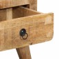 vidaXL Nachttisch 40x32x46 cm Raues Massivholz Mango vidaXL Nachttisch 40x32x46 cm Raues Massivholz Mango