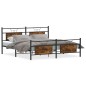 vidaXL Metallbett ohne Matratze Räuchereiche 183x213 cm vidaXL Metallbett ohne Matratze Räuchereiche 183x213 cm