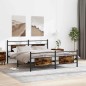 vidaXL Metallbett ohne Matratze Räuchereiche 183x213 cm vidaXL Metallbett ohne Matratze Räuchereiche 183x213 cm