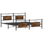 vidaXL Metallbett ohne Matratze Räuchereiche 183x213 cm vidaXL Metallbett ohne Matratze Räuchereiche 183x213 cm