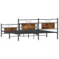 vidaXL Metallbett ohne Matratze Räuchereiche 183x213 cm vidaXL Metallbett ohne Matratze Räuchereiche 183x213 cm