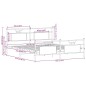 vidaXL Metallbett ohne Matratze Räuchereiche 183x213 cm vidaXL Metallbett ohne Matratze Räuchereiche 183x213 cm