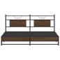 vidaXL Metallbett ohne Matratze Braun Eichen-Optik 183x213 cm vidaXL Metallbett ohne Matratze Braun Eichen-Optik 183x213 cm
