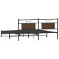 vidaXL Metallbett ohne Matratze Braun Eichen-Optik 183x213 cm vidaXL Metallbett ohne Matratze Braun Eichen-Optik 183x213 cm