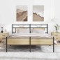 vidaXL Metallbett ohne Matratze Sonoma-Eiche 160x200 cm vidaXL Metallbett ohne Matratze Sonoma-Eiche 160x200 cm