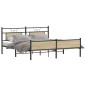 vidaXL Metallbett ohne Matratze Sonoma-Eiche 160x200 cm vidaXL Metallbett ohne Matratze Sonoma-Eiche 160x200 cm