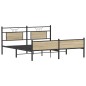 vidaXL Metallbett ohne Matratze Sonoma-Eiche 160x200 cm vidaXL Metallbett ohne Matratze Sonoma-Eiche 160x200 cm