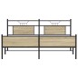 vidaXL Metallbett ohne Matratze Sonoma-Eiche 160x200 cm vidaXL Metallbett ohne Matratze Sonoma-Eiche 160x200 cm