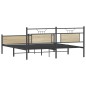 vidaXL Metallbett ohne Matratze Sonoma-Eiche 160x200 cm vidaXL Metallbett ohne Matratze Sonoma-Eiche 160x200 cm