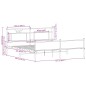 vidaXL Metallbett ohne Matratze Sonoma-Eiche 160x200 cm vidaXL Metallbett ohne Matratze Sonoma-Eiche 160x200 cm
