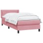 vidaXL Boxspringbett mit Matratze Rosa 80x220 cm Samt vidaXL Boxspringbett mit Matratze Rosa 80x220 cm Samt