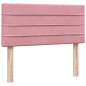 vidaXL Boxspringbett mit Matratze Rosa 80x220 cm Samt vidaXL Boxspringbett mit Matratze Rosa 80x220 cm Samt