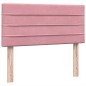 vidaXL Boxspringbett mit Matratze Rosa 90x220 cm Samt vidaXL Boxspringbett mit Matratze Rosa 90x220 cm Samt