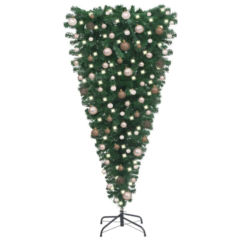 Künstlicher Weihnachtsbaum Kopfüber LEDs & Kugeln 240 cm Künstlicher Weihnachtsbaum Kopfüber LEDs & Kugeln 240 cm