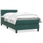vidaXL Boxspringbett mit Matratze Dunkelgrün 80x220 cm Samt vidaXL Boxspringbett mit Matratze Dunkelgrün 80x220 cm Samt