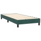 vidaXL Boxspringbett mit Matratze Dunkelgrün 80x220 cm Samt vidaXL Boxspringbett mit Matratze Dunkelgrün 80x220 cm Samt
