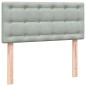 vidaXL Boxspringbett mit Matratze Hellgrau 80x220 cm Samt vidaXL Boxspringbett mit Matratze Hellgrau 80x220 cm Samt