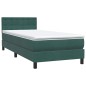 vidaXL Boxspringbett mit Matratze Dunkelgrün 90x210 cm Samt vidaXL Boxspringbett mit Matratze Dunkelgrün 90x210 cm Samt