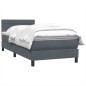 vidaXL Boxspringbett mit Matratze Dunkelgrau 80x220 cm Samt vidaXL Boxspringbett mit Matratze Dunkelgrau 80x220 cm Samt