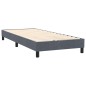 vidaXL Boxspringbett mit Matratze Dunkelgrau 80x220 cm Samt vidaXL Boxspringbett mit Matratze Dunkelgrau 80x220 cm Samt